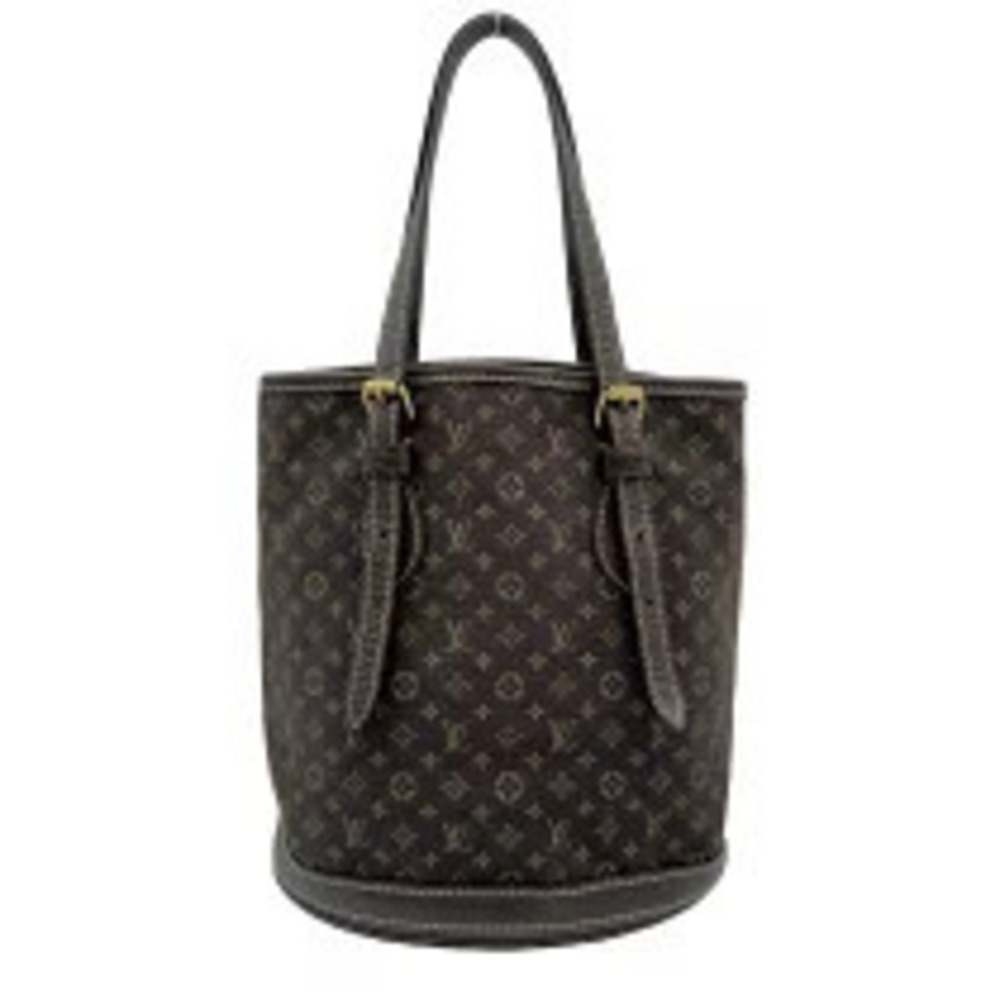 Louis Vuitton Bucket Brown Canvas Leather Tote Bag